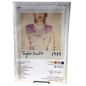 Taylor Swift "1989" Wall Canvas 2014 New No Tag Still Wrapped Music Superstar